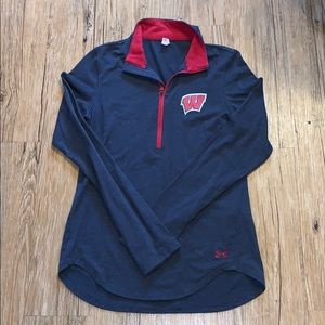 UW Madison under armor 1/4 zip